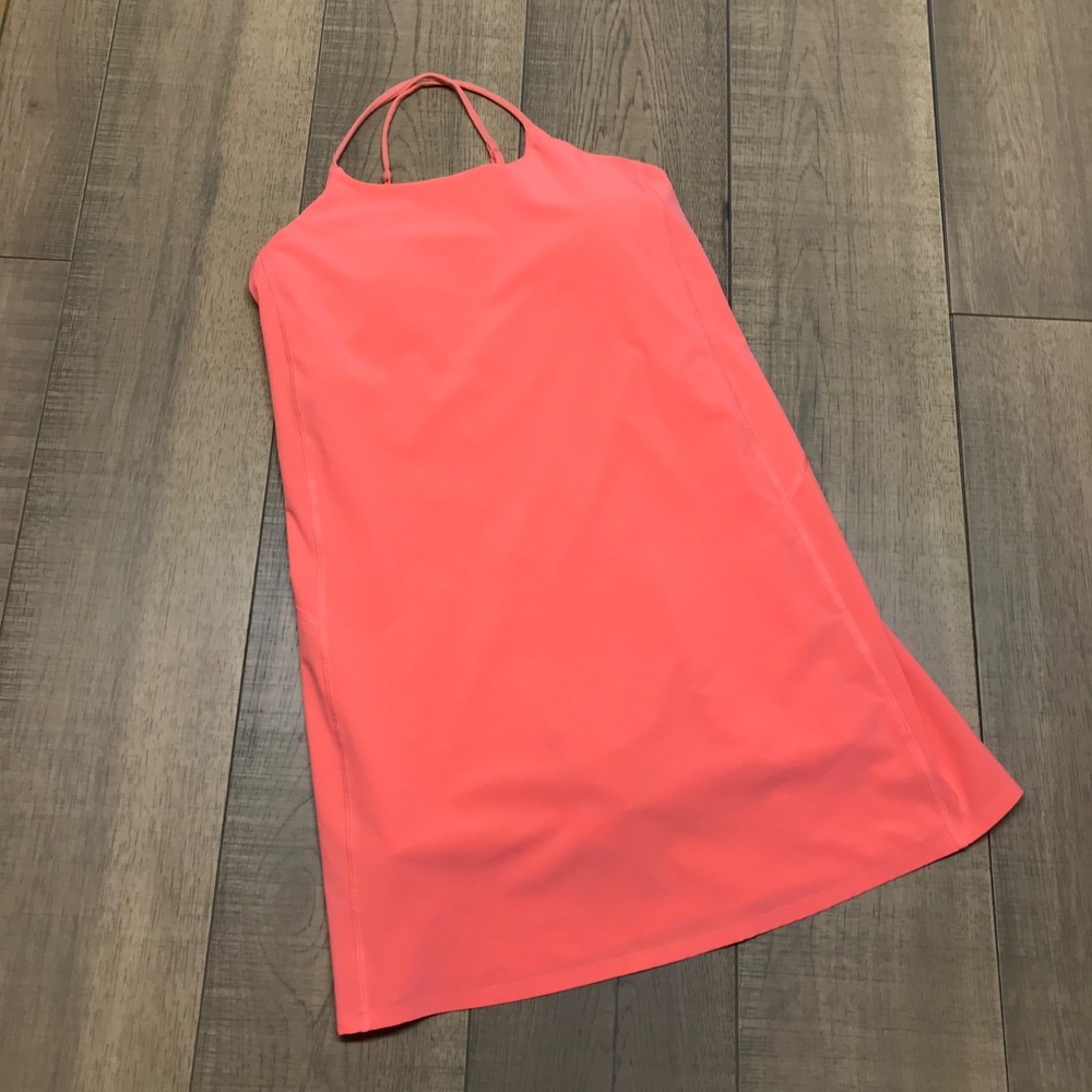 Athleta Girls Dress Size 2XL or 16 Orange Doing the Most Built in Shorts Gym Run